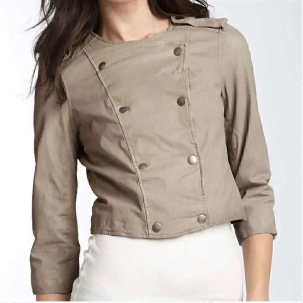 Joie womans lamb leather jacket medium silk lined Box G - Picture 10 of 10